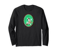 Disney Mickey Mouse Oh Boy It's Christmas Holiday Sticker Long Sleeve T-Shirt