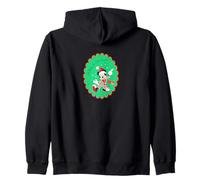 Disney Mickey Mouse Oh Boy It's Christmas Holiday Sticker Zip Hoodie