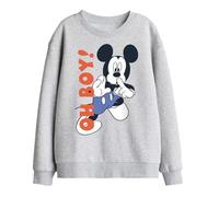 Disney Mickey Mouse Oh Boy! Kids Sweatshirt, Athletic Heather, 9-11