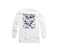 Disney Mickey Mouse Pixelated Long Sleeve T-Shirt, White White