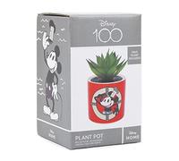 Disney Mickey Mouse Plant Pot with Faux Plant 11.7cm - Plant Pot Indoor Home - Mini Planter with Artificial Succulent Gifts - Mickey Mouse Ornaments