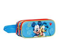 Disney Mickey Mouse Pluto-3D Double Pencil Case, Blue, 22 x 9.5 cm