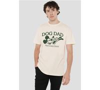 Disney Mickey Mouse & Pluto Dog Dad T-Shirt, Natural in Beige | Size: Medium Disney Beige M