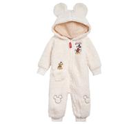 Disney Winnie The Pooh Mickey Mouse Lilo & Stitch Jack Skellington Monsters Inc Baby Zip Up Jumpsuit Newborn to Child Sizes, White, 0-3 mesi