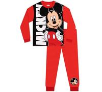 Disney Mickey Mouse Pyjamas, Mickey Boys Pyjamas, Long Sleeve Kids Pjs, Cool Boys' Pyjama Sets, Red 3-4 Years