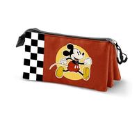 Disney Mickey Mouse Racing-Triple Pencil Case, Red 23 x 11 cm