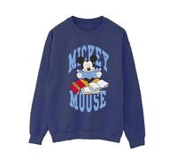 Mickey Mouse Reading Books Sweatshirt Disney Navy XXL