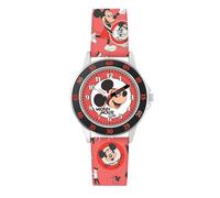 Disney Mickey Mouse Red Printed Strap Time Teacher Watch MK9099