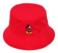 Disney Mickey Mouse Reversible Patterned Bucket Hat, Packable Travel Hat, Red, One Size, Red, One Size