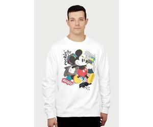 Disney Mickey Mouse Rockin It Retro Sweatshirt In White White