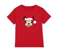 Disney Mickey Mouse Santa Hat Kids T Shirt, Red, 3-4
