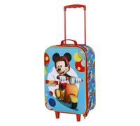 Disney Mickey Mouse Scooter-Soft 3D Trolley Suitcase, Blue, 17 x 33 x 52 cm, Capacity 26 L