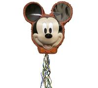 Disney Mickey Mouse-Shaped Multicolor Drum Pull Pinata (48cm x 50cm) 1 Piece - Perfect for Kids Parties & Celebrations