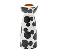 Disney - Mickey Mouse Shapes Tall Tealight Holder - Officially Licensed Mercendise - Black/White Speckled Ceramic Candle Holder - Homewear & Decor Gifting/Present. H:19.5cm x W: 8cm x D:8cm.