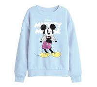Disney Mickey Mouse Silly Face Kids Sweatshirt, Light Blue, 5-6