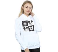 Disney Mickey Mouse Smiling Squares Hoodie In White White