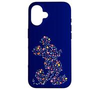 Disney Mickey Mouse Spring Flower Easter Egg Silhouette Pose Case for iPhone 16