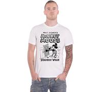 Disney Mickey Mouse Steamboat Willie T-Shirt in White | Size: Large Disney White L