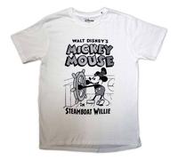 Disney Mickey Mouse Steamboat Willie T Shirt In White White