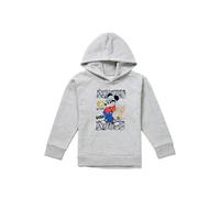 Disney Mickey Mouse Street Style Youth Kids Pull-Over Hoodie, Athletic Heather in Grey | Size: 12-13 Years Disney Grey 12-13 Years