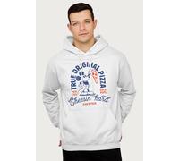 Disney Mickey Mouse True Original Pizza Cheesin Hard Hooded Sweatshirt In White White XXL