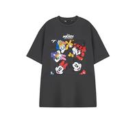 Disney Mickey Mouse Unisex Grey Short Sleeved T-Shirt | Classic Cartoon Characters Graphic Tee | Kids & Adults Apparel | Mickey, Minnie, Donald & Goofy Retro Top