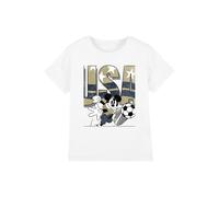 Disney Mickey Mouse USA Soccer Kids T Shirt, White, 5-6Y
