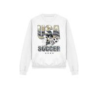 Disney Mickey Mouse Usa Soccer Sweatshirt, White | Size: Large Disney White L