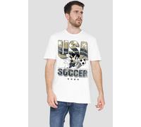 Disney Mickey Mouse Usa Soccer T-Shirt, White | Size: 4XL Disney White 4XL