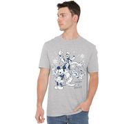 Disney Mickey Mouse Vintage Merry, Bright and Tied Up in Lights Unisex T Shirt, Athletic Heather, Medium
