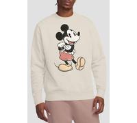 Disney Mickey Mouse Vintage Mickey Sweatshirt In Beige Beige XL