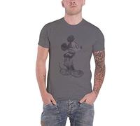 Disney Mickey Mouse Vintage Sketch T Shirt L Grey