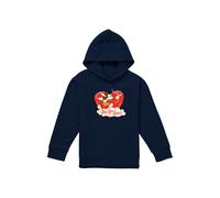 Disney Mickey Mouse Vintage Valentine'S Day Luv You Lots Youth Kids Pull-Over Hoodie, Navy | Size: 9-11 Years Disney Navy 9-11 Years