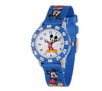 Disney Mickey Mouse Watch for Kids 3 to 7 Years with Classic Dial Gift for Boys Who Love Mickey Mouse, Easy to Read Dial, Blue Bezel and Blue
