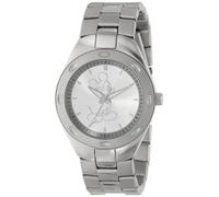 Disney Adult Stainless Steel Fortaleza Analog Quartz Watch, SLV, SIL, Mickey Mouse