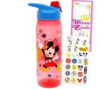 Disney Mickey Mouse Water Bottle Bundle School Supplies Set with 20 Oz Drinking Cup, Stickers, More | Mickey Mouse Reusable Water Bottle Set