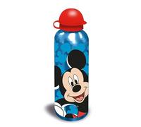 Disney Mickey Mouse Water Bottle for Boys - Lightweight Leakproof Aluminium Drink Blue Bottle - Non-Spill, Reusable, BPA-Free - Ideal for School, Sports, Nursery - 21cm