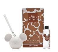 Disney - Mickey Mouse White Ceramic Vessel Fragranced Scented Diffuser With Fragrance - Lychee & Pear - Officially Licensed Disney Product - H: 11cm x W: 14cm.