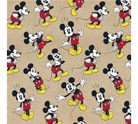 Disney Mickey Mouse Wrapping Paper, 200 cm x 70 cm, Brown and Black