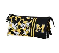 Disney Mickey Mouse Yellow-ECO Triple Pencil Case, Yellow, 23 x 11 cm