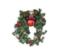 Disney Mickey or Minnie Mouse 2M Garland & 1pc Bauble Set: Christmas Decorative Ornaments for a Magical Holiday (Minnie Garland & Bauble)