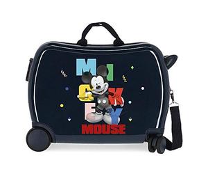 Disney Mickey Party Children's Suitcase Blue 50 x 38 x 20 cm Rigid ABS Side Combination Closure 34L 3 kg 4 Wheels Hand Luggage