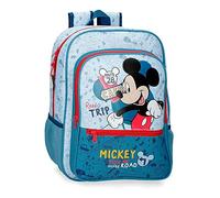 Disney Mickey Road Trip Blue School Backpack 30x38x12 cms Polyester 13,68L