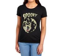 Disney Mickey Shadow Spooky Womens T Shirt, Black, L