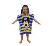 Disney Character World Official Mickey Mouse Hooded Towel Poncho | Super Soft Feel, Sea Stripe Design | Swimming Changing Robe Perfect The Home, Bath & Beach