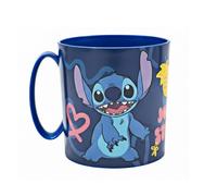 Disney Microwave-Safe Stitch Mug 390ml Palms Collection BPA-Free, Blue