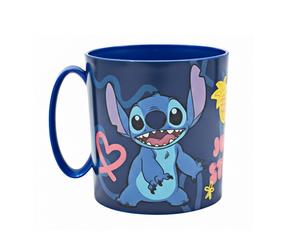 Disney Microwave-Safe Stitch Mug 390ml Palms Collection BPA-Free, Blue