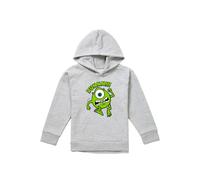 Disney Mike Wazowski Run Youth Kids Pull-Over Hoodie, Athletic Heather in Grey | Size: 12-13 Years Disney Grey 12-13 Years