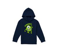 Disney Mike Wazowski Run Youth Kids Pull-Over Hoodie, Navy | Size: 12-13 Years Disney Navy 12-13 Years