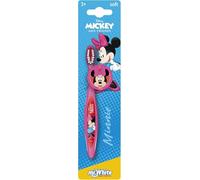 Disney Minne Mouse Little Teeth Toothbrush for Kids with Soft Rounded Bristles, Comfortable Handle Grip and Protection Cap for Children Ages 3+